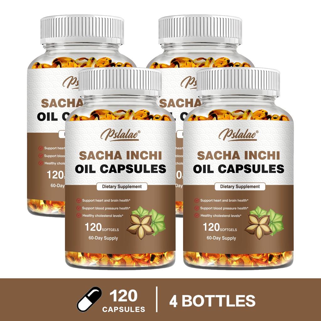 Pslalae - Sacha Inchi Oil Capsules - Rich in Omega-3, 6, and 9 Fatty Acids - Heart and Brain Health