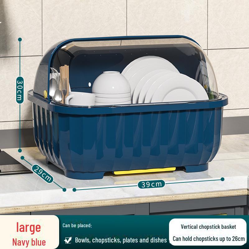 Кухонная подставка для посуды с крышкой для мисок, тарелок, столовых приборов и палочек для еды