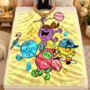 Flannel BlanketMr. Men & Little Miss Warm Soft Throw Blanket for Indoor Sofa Bed Living Room Use