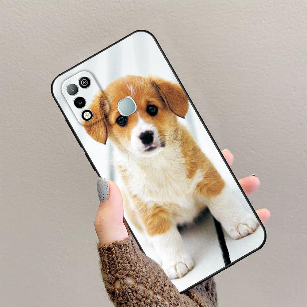 For Infinix Hot 10 Play Case For Infinix Hot 11 Play Leopard Black Matte Soft Case For Infinix Hot 10 11 Play Back Cover Bumper