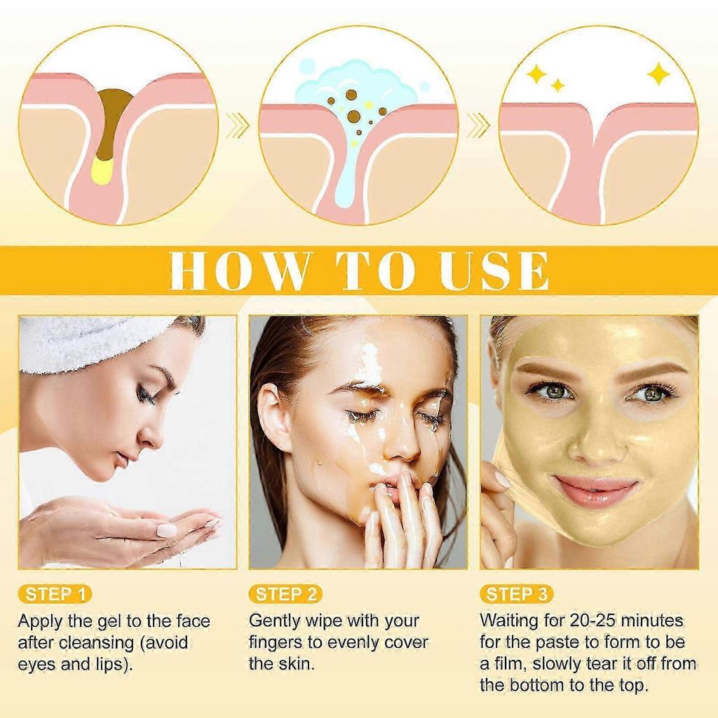 Honey peel-off mask, exfoliating, oil control, blackhead removal, honey peel-off mask, dead skin removal, pore tightening, honey peel-off mask, moistu