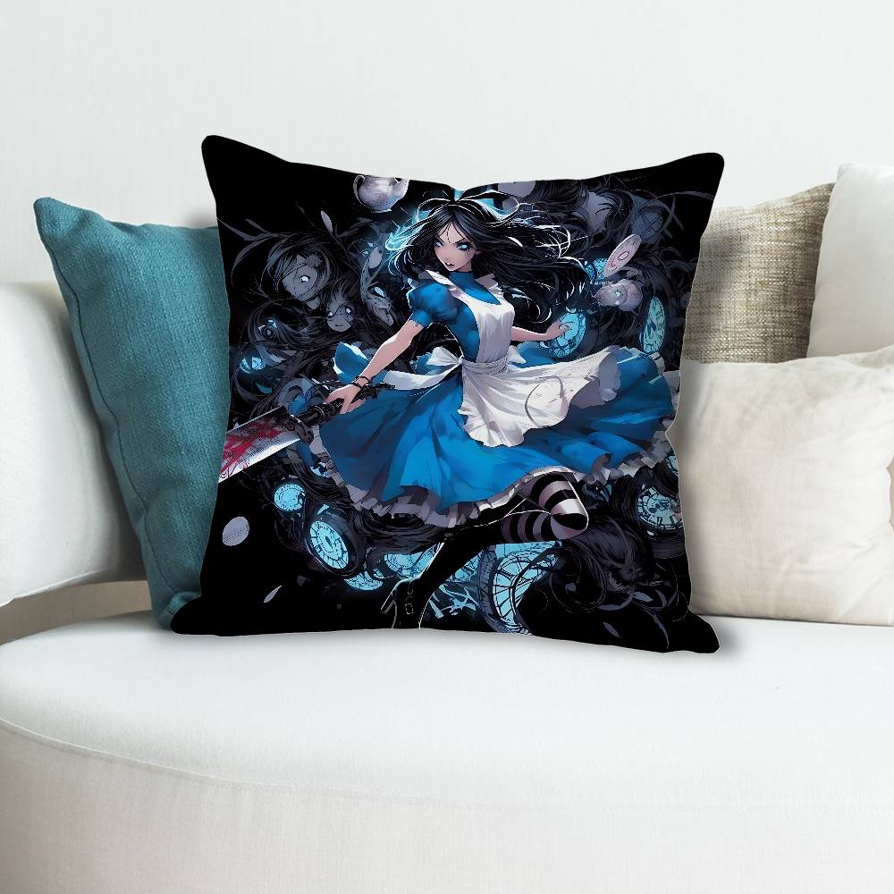 GAME AAlice MMadness Returns Various Sizes Square Pillow Case For Car Home Bedchamber Decor Custom Valentine gift