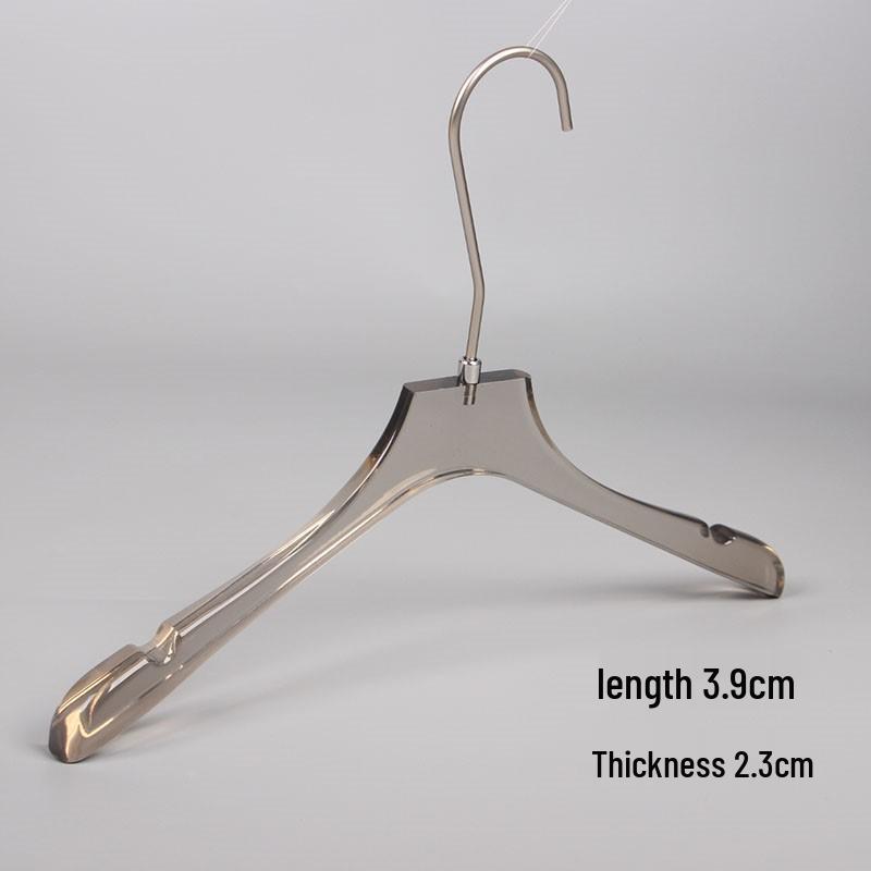 Акриловая дымчато-серая нескользящая вешалка для женской одежды - Высококачественная прозрачная стойка для демонстрации