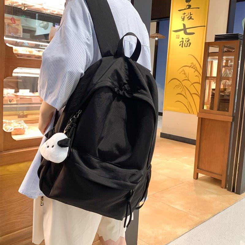 Женский рюкзак большой вместимости, однотонный, студенческий рюкзак, мужской школьный рюкзак
