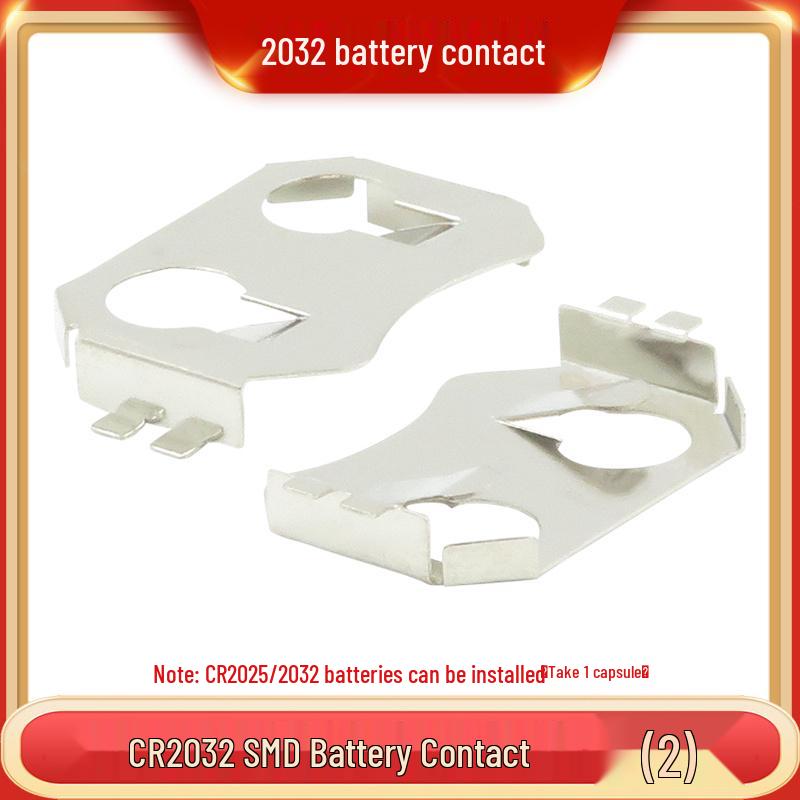 3V Coin Battery Holder for CR2032, CR1220, CR1632, CR2450 - Spring Contact SMD Connector