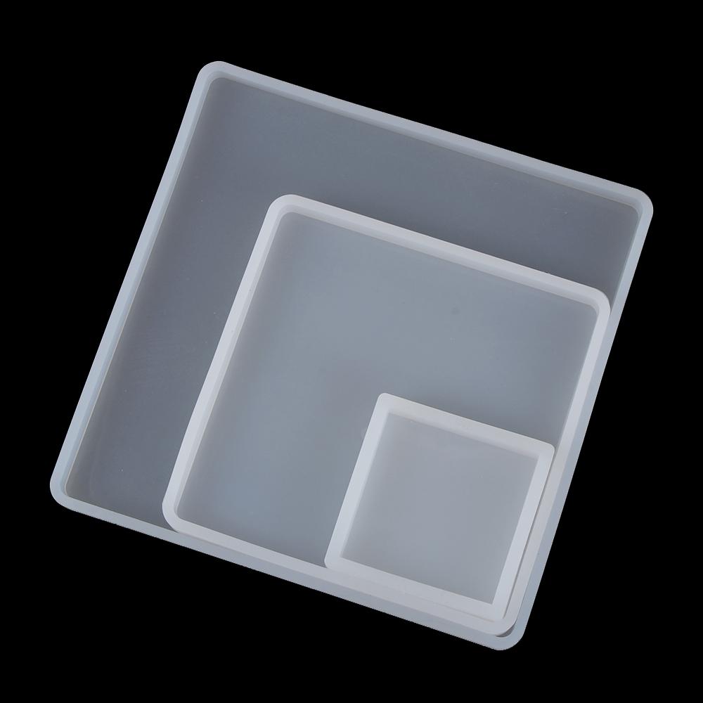 Pendant Agate Silicone Cup Mad Coaster Mold Jewelry Making Mould Epoxy Resin Casting Molds Square