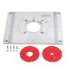 Router Table Insert Plate Aluminum Alloy Multifunctional Woodworking Bench Plate for Trimming