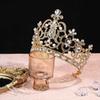 Металлические короны принца в корейском стиле, корона на бар-мицву, круглые тиары, ретро барочная хрустальная корона, королева