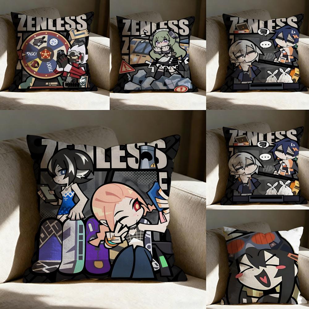 Anime Z-Zenless Z-Zone Zero Pillow Case Pillowcase, Double-sided Printed, Sofa Cushion, Bedroom Headboard Pillow
