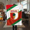 1PC FC Augsburg Print Flannel Blanket, High quality Comfortable for All Seasons, Home Decor, Warmth and Comfort, Perfect for Christmas Gifts