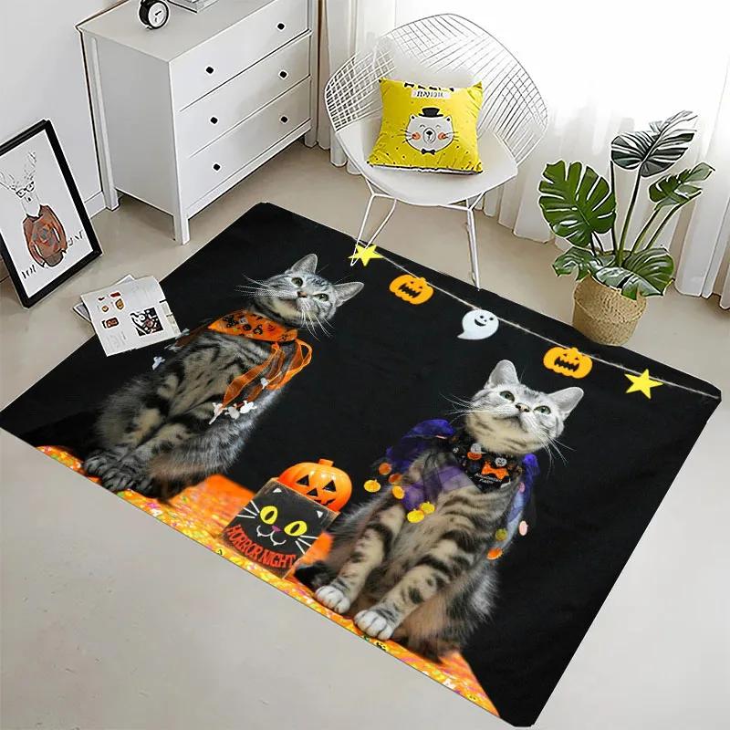 Забавный кот 3D-печать Большие ковры для дома Гостиная Детская спальня Диван Придверный коврик Кухонные коврики Противоскользящий Декор