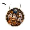 Unique Craftsmanship Hanging Disk Halloween Acrylic Puzzle Sun Catcher, DIY Spooky Suncatcher Kit, Theme Room Decor Gothic Stained Glass Window