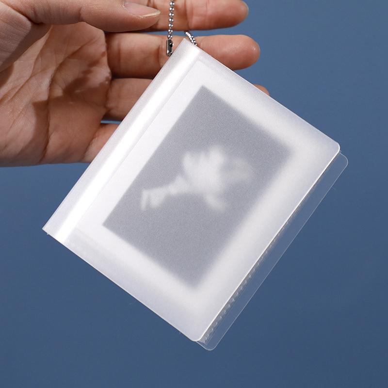 2/3 Inch Photo Album for Mini Photo Sticker ID Photo Storage Interstitial Pocket Keyring Lover Memory Kpop Card Collect Book