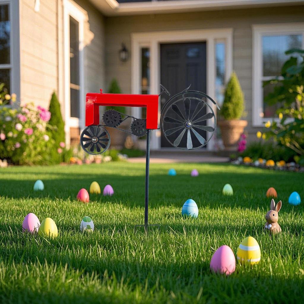 Для Сада, Коллекция Колышков, Декор в Стиле Искусства, Современный Трактор, Ветряной Вертушка-Украшение для, Крыльца,