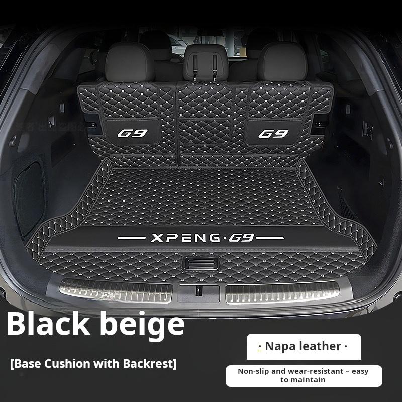 For XPENG G9 2025 2026 Car Styling Fully Enclosed Trunk Pad Leather Trunk Mat Backrest Pad Auto Modification Premium Accessories