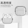 HEIGKOIK [Released in 2024] Airpods 4 case AirPods 4th generation TPU transparent with lock Can be charged while wearing Shockproof lightweight