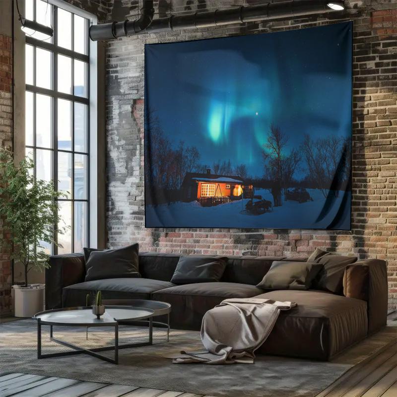 Aurora Tapestry  Northern Lights Decorative Art Tapestry for Bedroom and Living Room