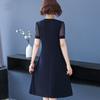 Шифоновое платье для матери среднего возраста, темпераментное платье с короткими рукавами, повседневное дышащее потное платье