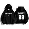 Толстовки Kaulitz с принтом для женщин, повседневная мода, спортивный костюм с длинными рукавами, женский свитер с капюшоном, свободная одежда унисекс