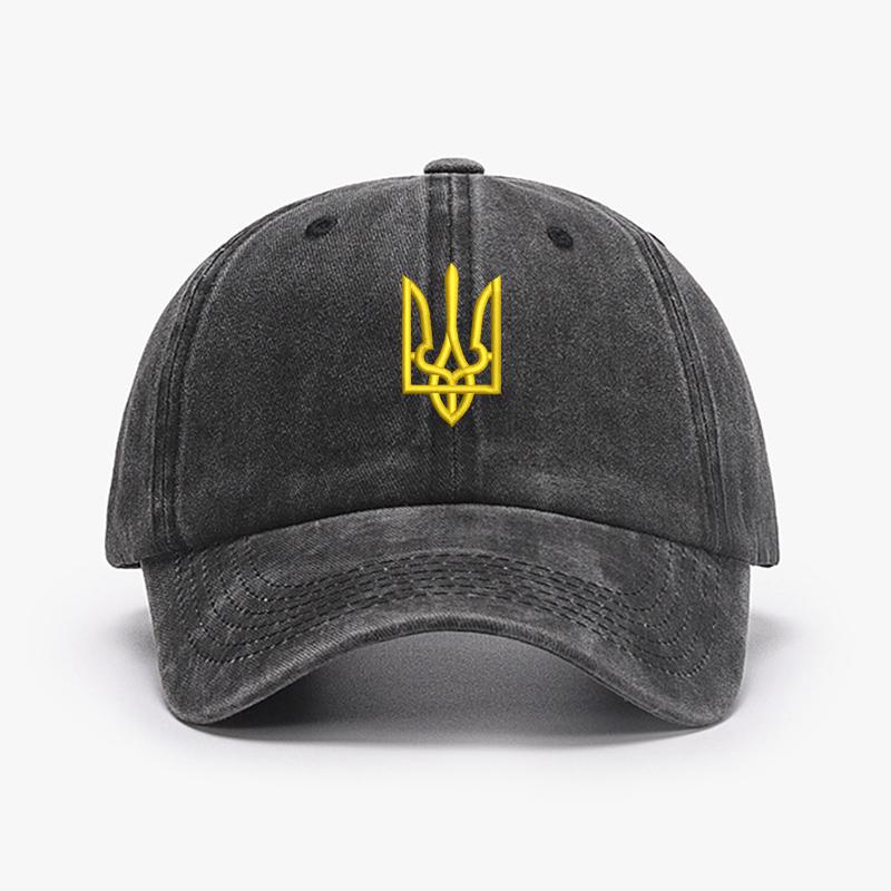 Вышивка Трезубец Украины Хлопок Стильная Спортивная Бейсболка Регулируемая Хип-Хоп Городской Уличный Стиль Кепка Дачника Защита Козырьком Snapback