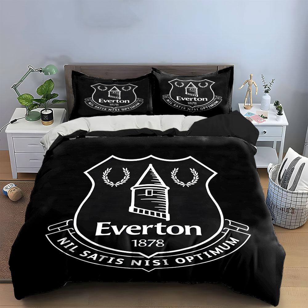 Everton crest and text. Bedding sets Duvet cover sets Duvet covers Pillowcases(1*Duvet Cover 2*Pillowcases without duvet insert)