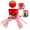 Christmas Tree Topper Hat Collapsible Top Formal Hat with Striped Ribbon