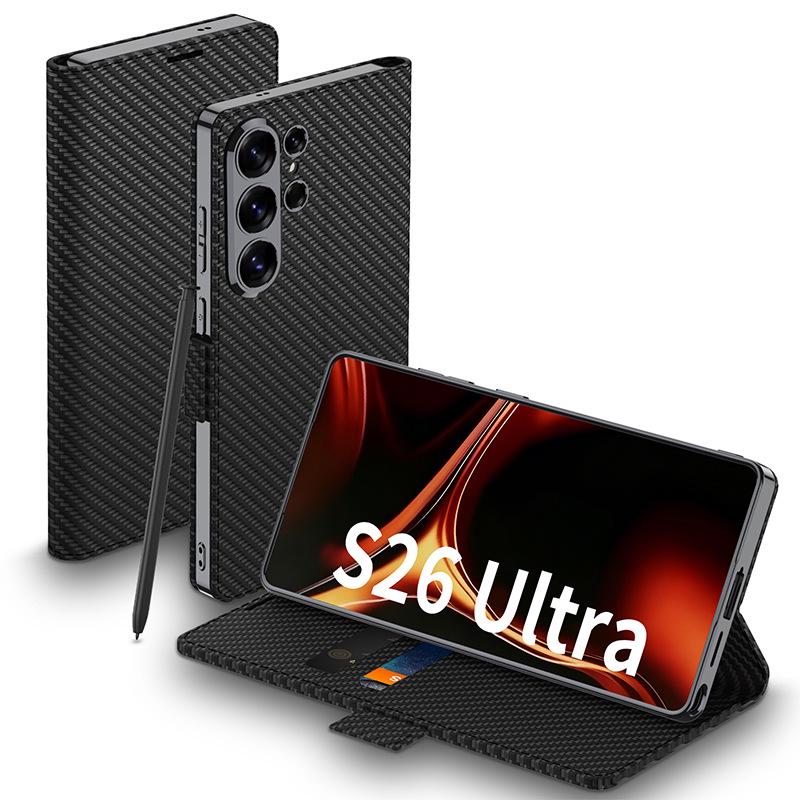 Кожаный чехол-бумажник Samsung S26 Ultra с держателем для карт - Защитный и стильный