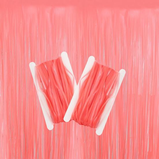 Metallic Tinsel Foil Fringe Curtains Colorful Iridescent Tinsel Streamer Backdrop Decor