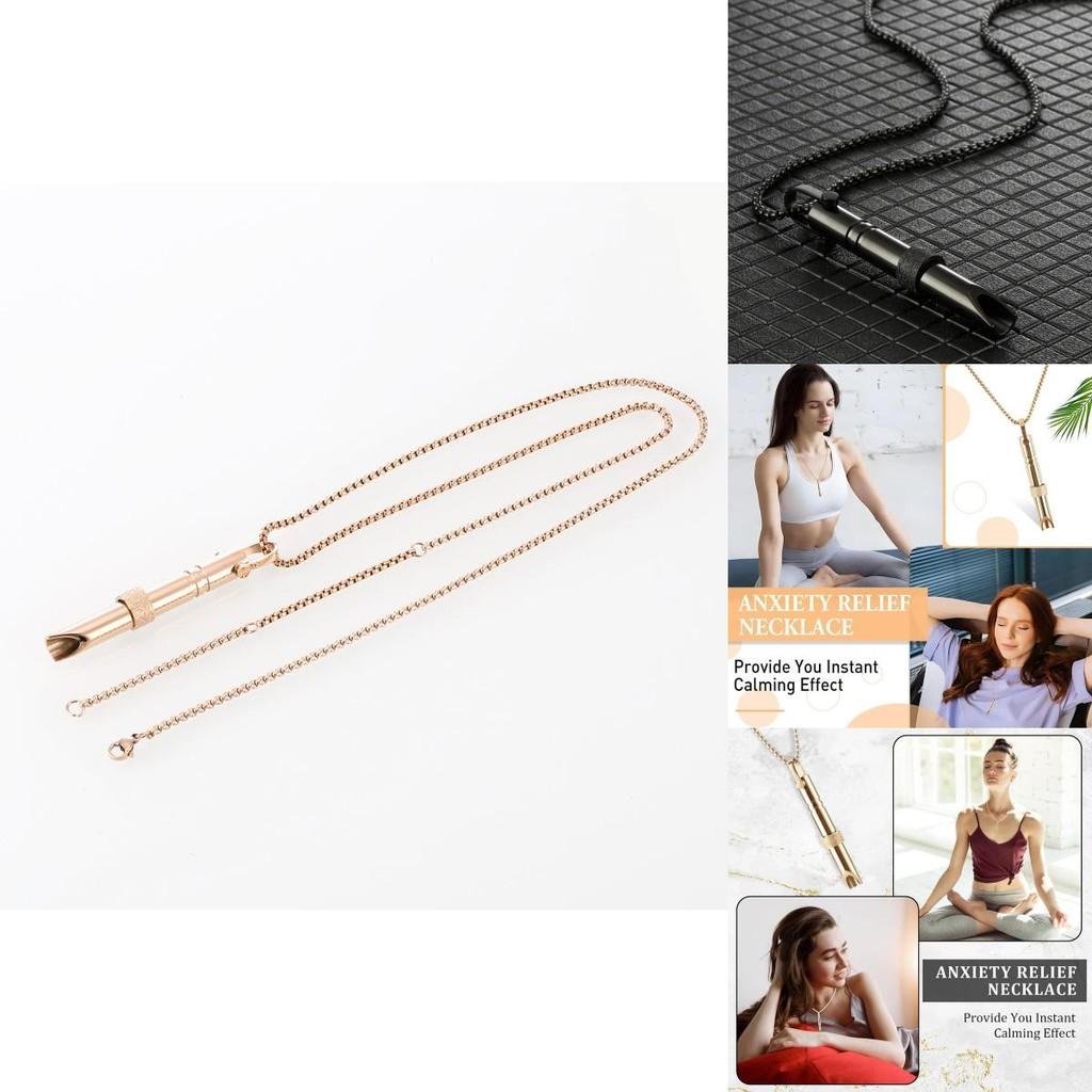 Стильное ожерелье из нержавеющей стали, кулон для медитации и осознанности, снимает стресс, контроль дыхания