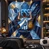 Wall Hanging Tapestry Argentina Football Print Cloth for Living Room Bedroom Home Decor