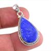 Natural Lapis Lazuli Gemstone Handmade 925 Solid Silver Gift Pendant 1.50" C2c07