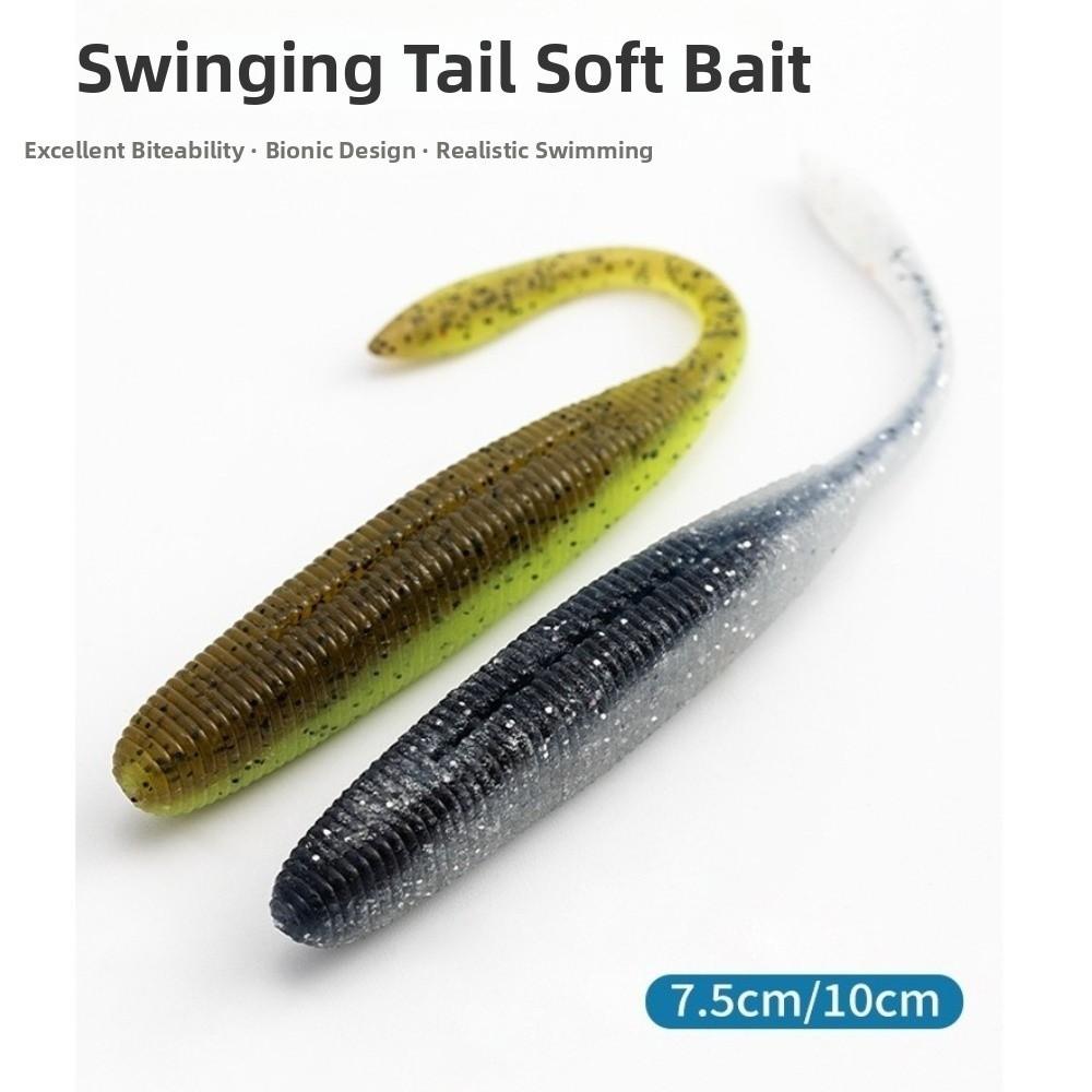 10/18pcs Pack 75mm/100mm Length Soft Lure Fishing Bait Realistic Soft Bait Freshwater Fishing