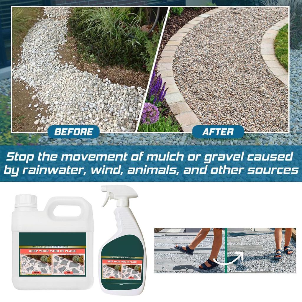 Прочный клей для ландшафтного дизайна - Невидимый клей для гальки, Постоянный связующий для гравия для подъездной дорожки, сада, дорожек