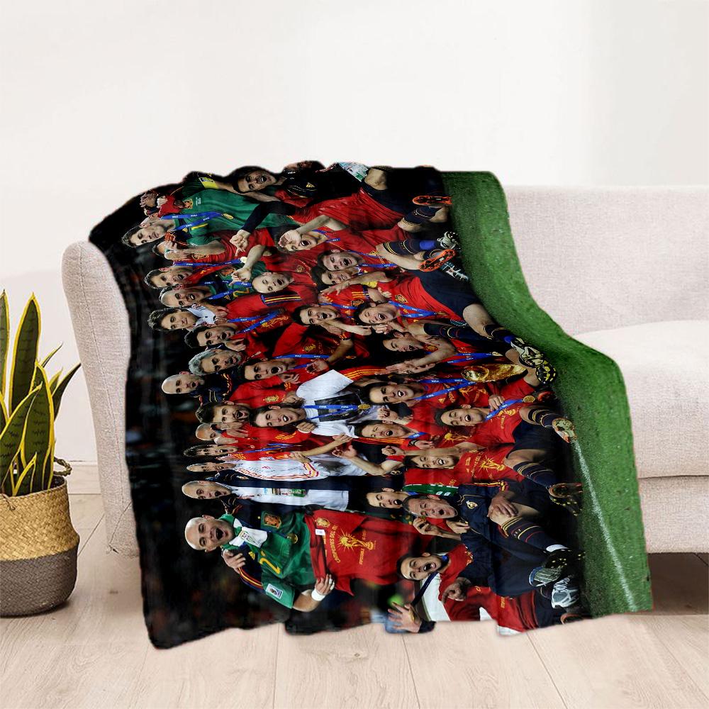 Football Champions Celebration Blanket Ultra-Soft Great for Sofa Office Couch for All Seasons Playful Design Gift for Travel Home Birthdays