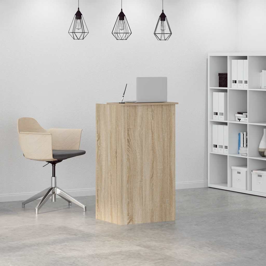 Vidaxl Biurko Recepcyjne Dąb Sonoma 55X50X103,5 Cm Drewno Klejone