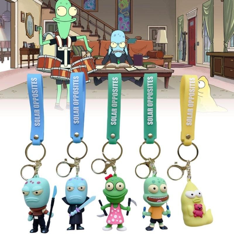 Креативный мультяшный брелок-инопланетянин ПВХ брелок для забавных идей для подарков Уникальный стиль современного искусства