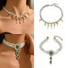 Luxury Imitation Pearl Clavicle Chain Rhinestone Multi-layer Beaded Necklaces  Party