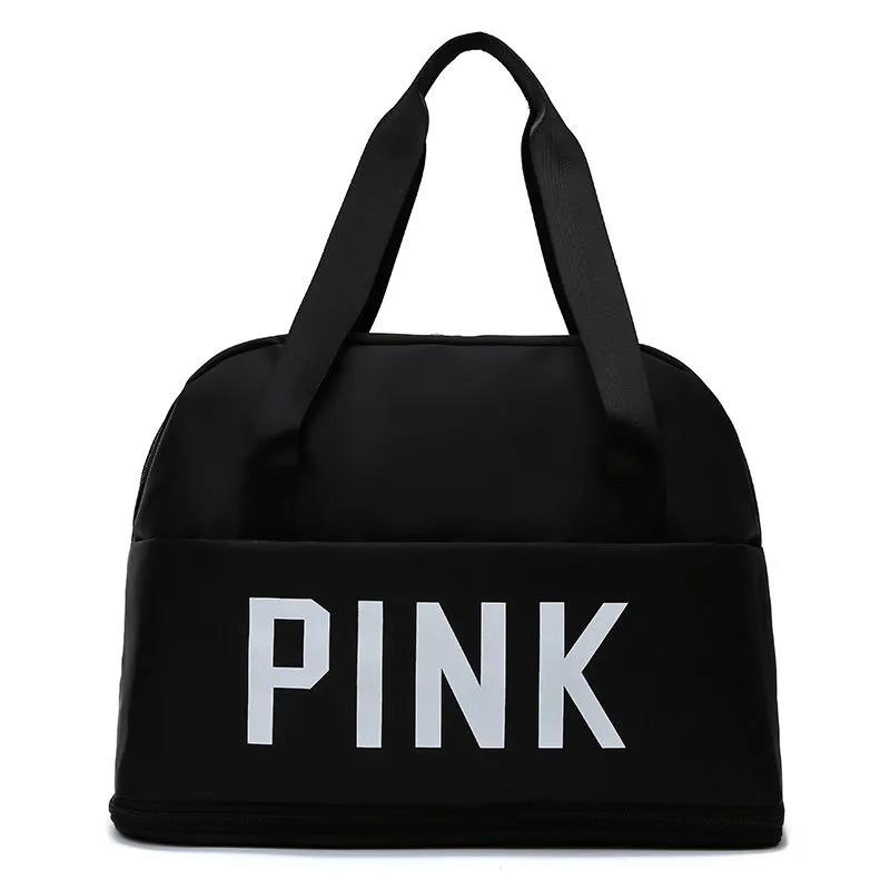 Дорожная сумка большой вместимости Легкая сумка для фитнеса Регулируемая сумка на молнии Сумка с перекладиной Водонепроницаемая спортивная сумка Сумка через плечо для девочек Косметичка