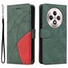 For Oppo Reno12 F 4G Leather Case Wallet Stand Color Splicing Phone Cover