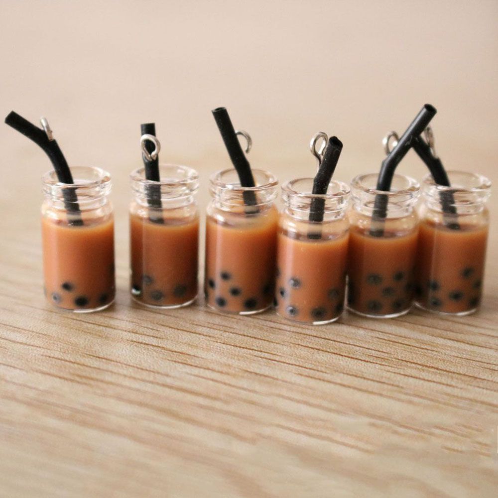 Accessories Resin Necklace Bottle Pearl Milk Tea Earrings Charms DIY Making Pendant Jewelry Making