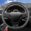 Для Chevrolet 15" Черная крышка рулевого колеса автомобиля из углеродного волокна, натуральная кожа