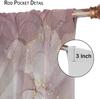 Luxury Purple Alcohol Ink Marble Gold Foil Blackout Curtain 2 Panels Abstract Swirl Glitter Print Window Drape Chic Living Room