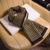 Retro Wool Scarf Men's Winter Black and White Atmosphere Scarf Men's Dad