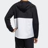 adidas Спортивная куртка с капюшоном на шнурке, мужская верхняя одежда, черный, белый цвет FL8627