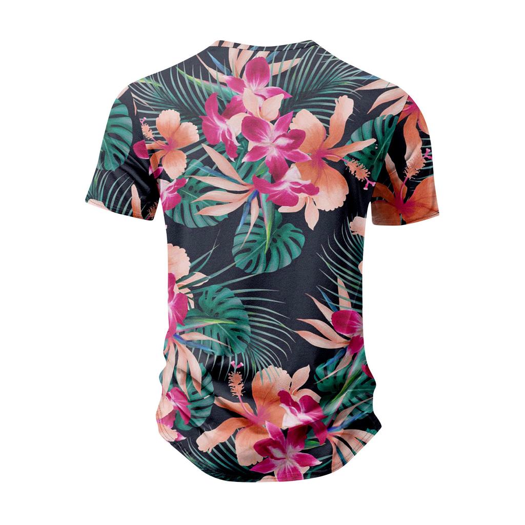 Летняя новая мужская популярная футболка с v-образным вырезом и короткими рукавами с принтом