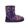 UGG Classic Short Stellar Sequin Snow Boots Black/Blue/Purple Women's 1112514-MDL