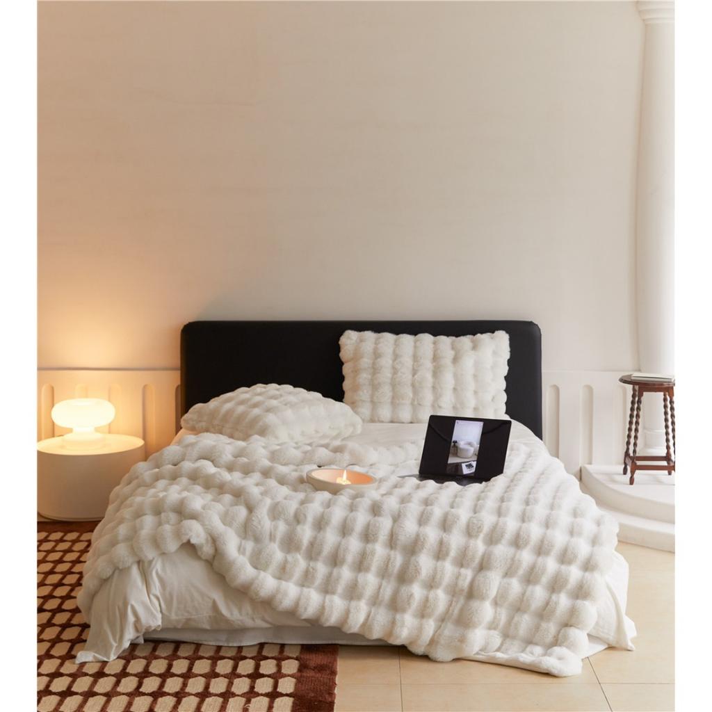 Blanket Imitation Rabbit Blanket, Bubble Velvet Blanket, Double-sided Thick Office Nap Blanket, Sofa Cover Blanket