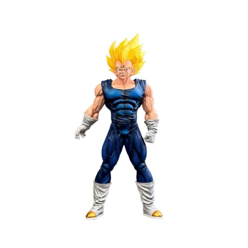 37 см Dragon Ball Маджин Веджета Масштабная статуя Супер Сайян Аниме Фигурка Действия Настольный Декор Коллекционная Игрушка GK 1/4 Круглая Сенсорная Сжимающаяся Прыгучая