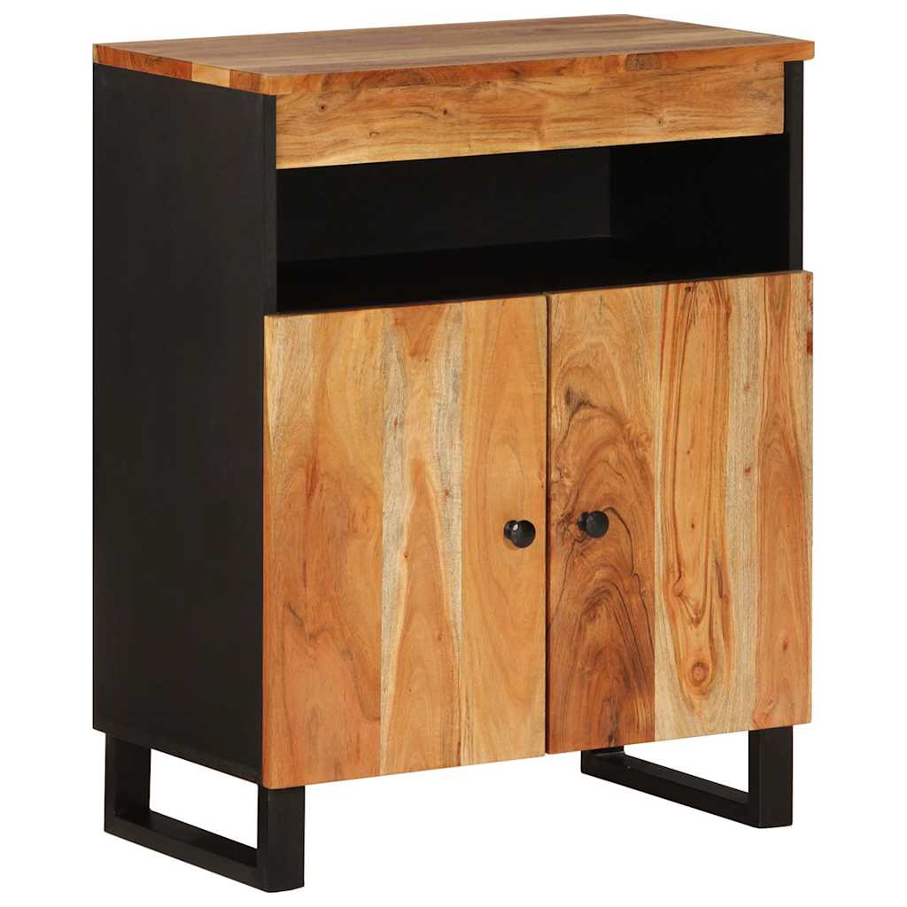 Sideboard with 2 Doors 60x33x75 cm Solid Acacia Wood