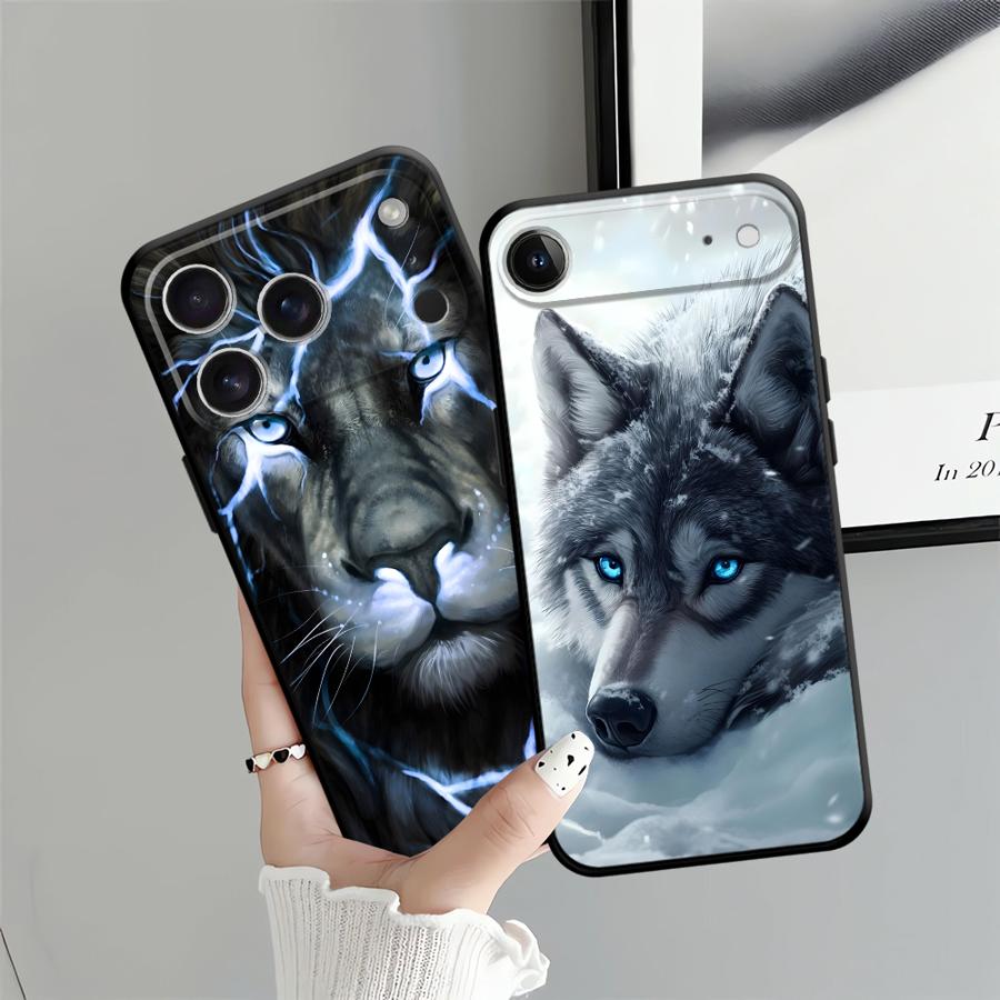Чехол для Apple iPhone 17 Pro Max 14 16 XR XS MAX 12 15 Pro 7 8 11 13 Air Funda Чехол для телефона Крутой Лев Собака
